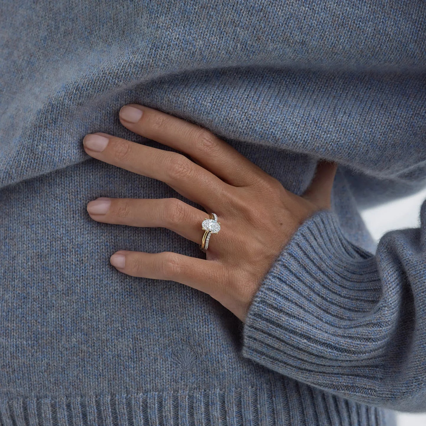 Timeless 0.2 TCW Round Stones Slight Swirl Moissanite Diamond Wedding Band