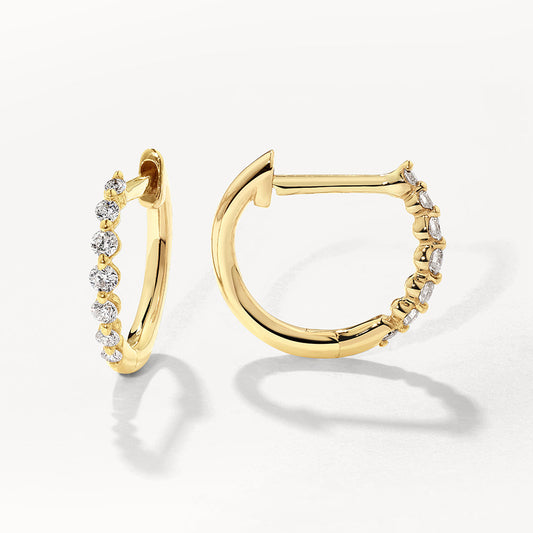 1.54 TCW Round Shaped Moissanite Hoop Earrings