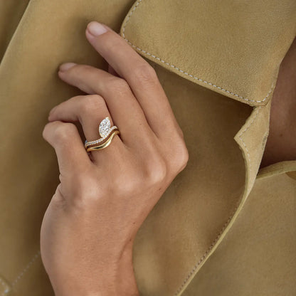 Timeless 1.41 Cut Marquise Cut Swirl Pave Styled Moissanite Diamond Engagement Ring (Only Ring)