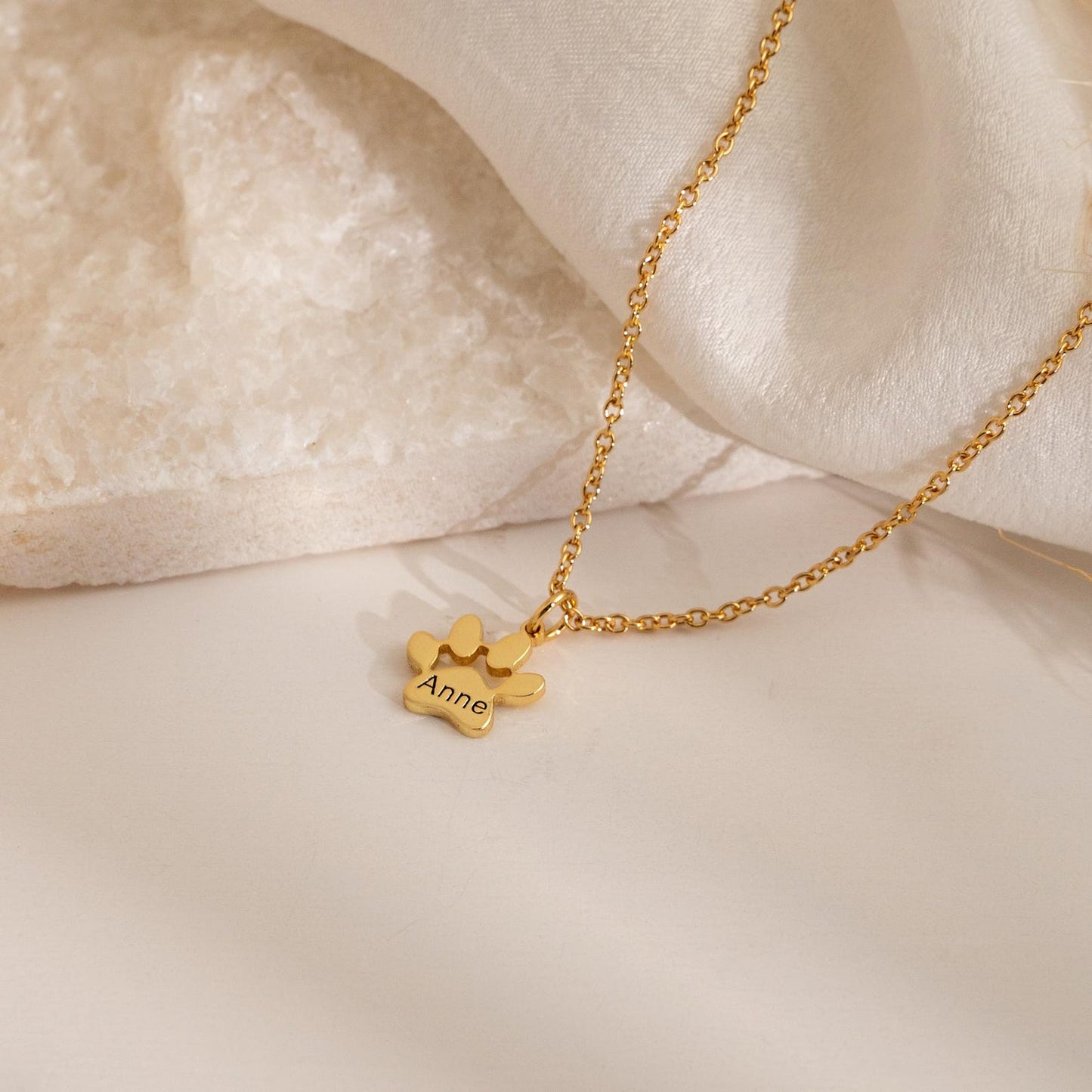 Personalized Tiny Pet Paw Necklace