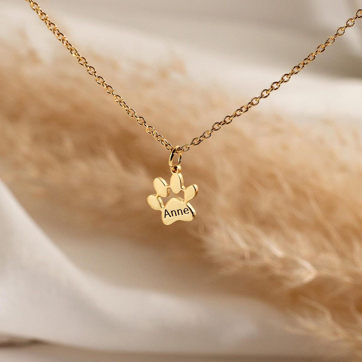Personalized Tiny Pet Paw Necklace