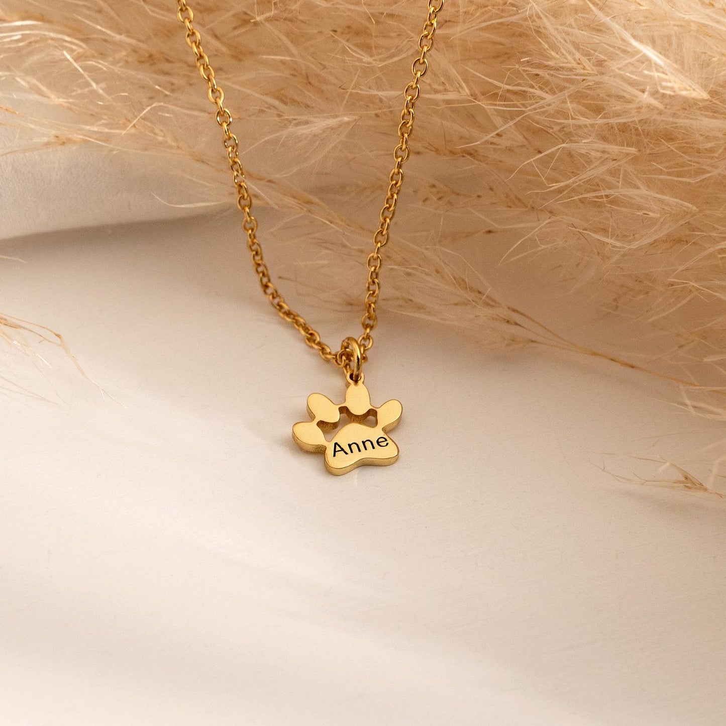Personalized Tiny Pet Paw Necklace