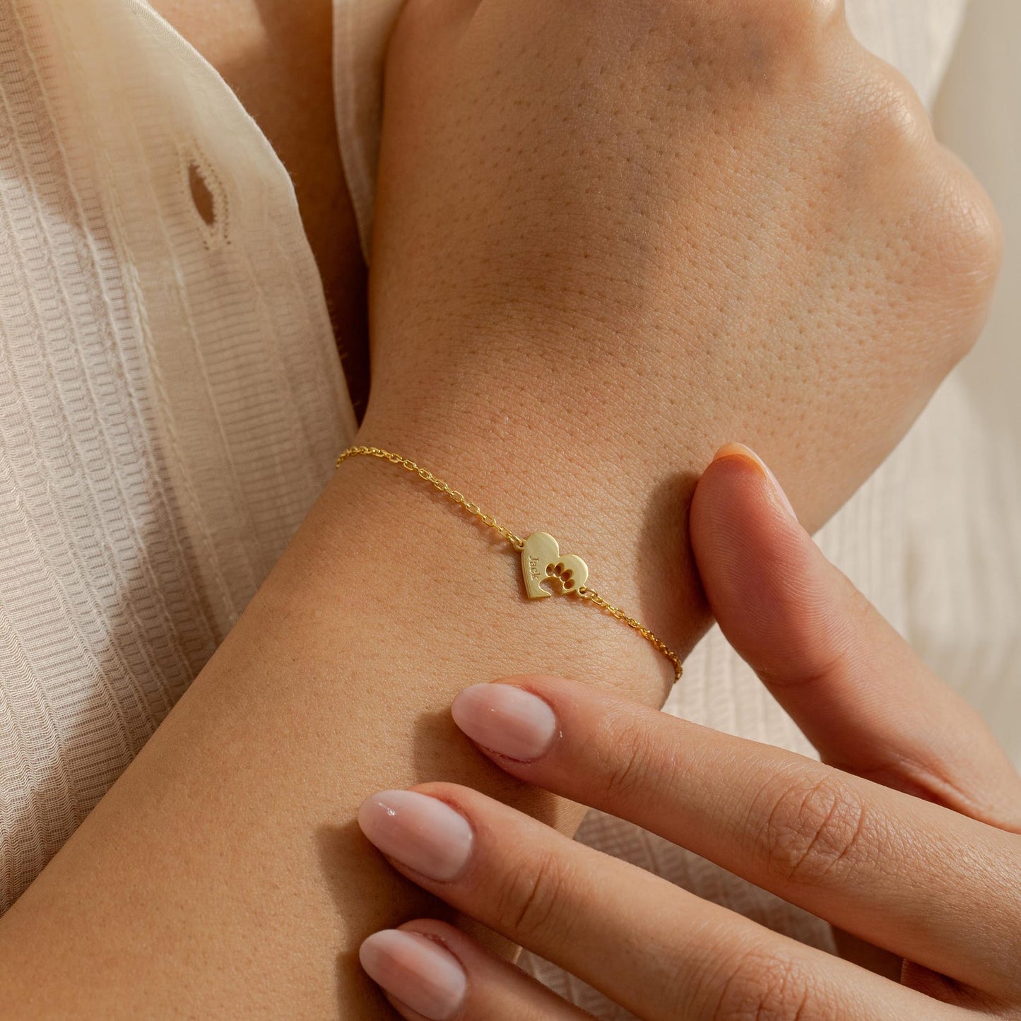 Custom Paw Print Bracelet