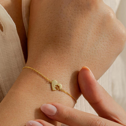 Custom Paw Print Bracelet