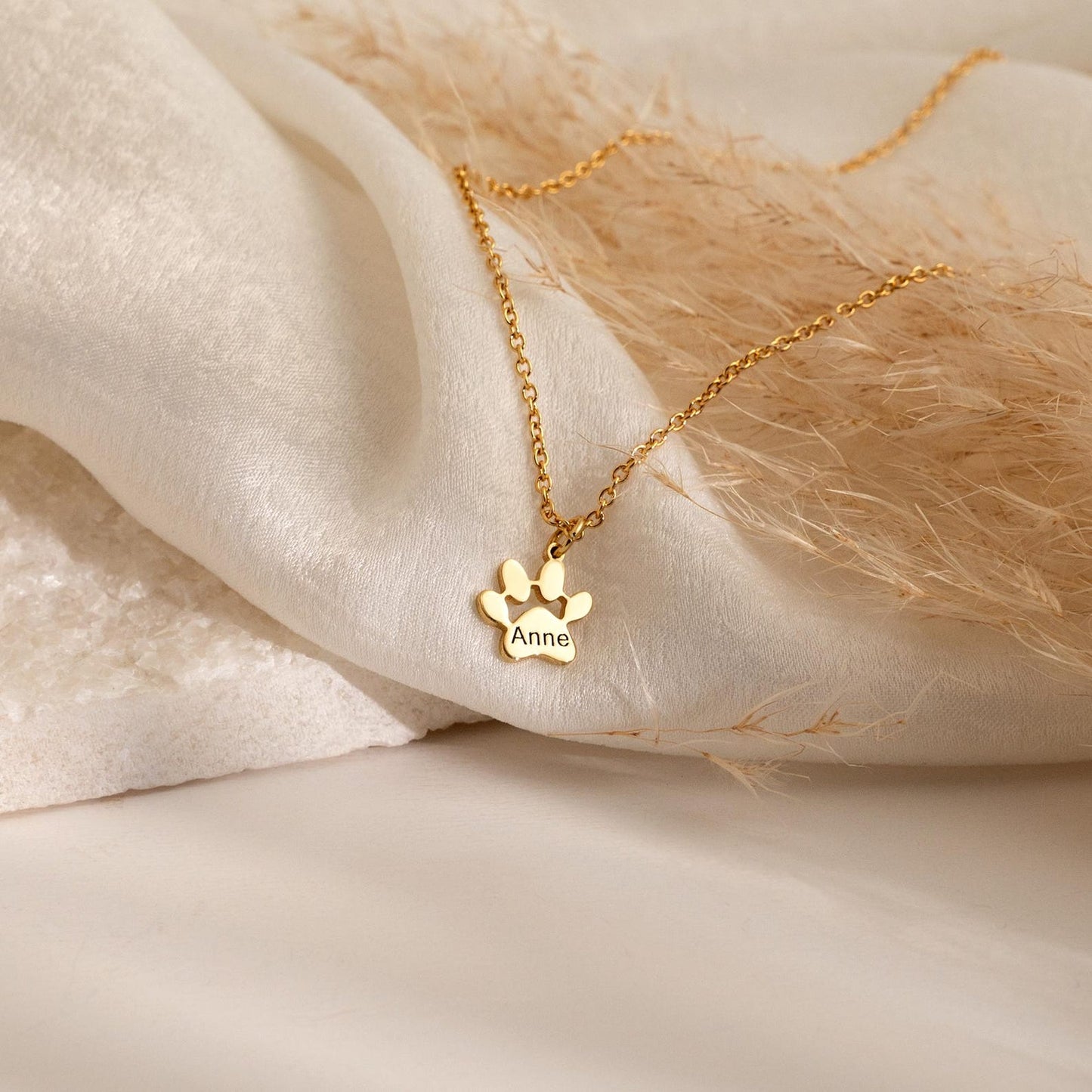 Personalized Tiny Pet Paw Necklace