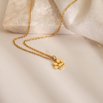 Personalized Tiny Pet Paw Necklace