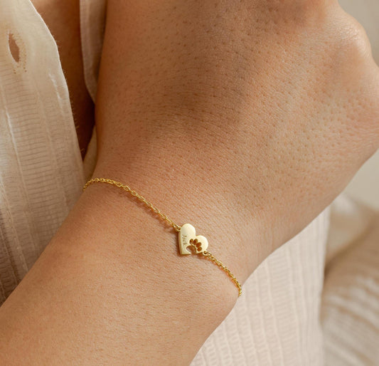 Custom Paw Print Bracelet