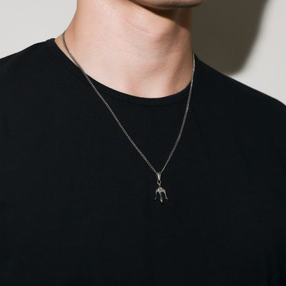 Trident Pendant Necklace For Men