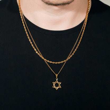 Star Pendant Necklace For Men