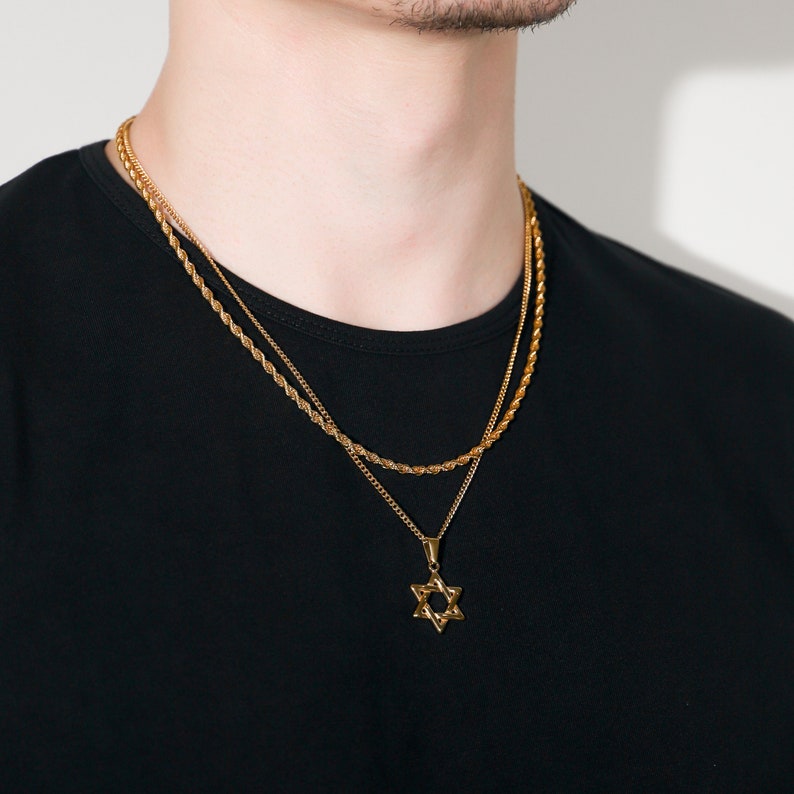 Star Pendant Necklace For Men