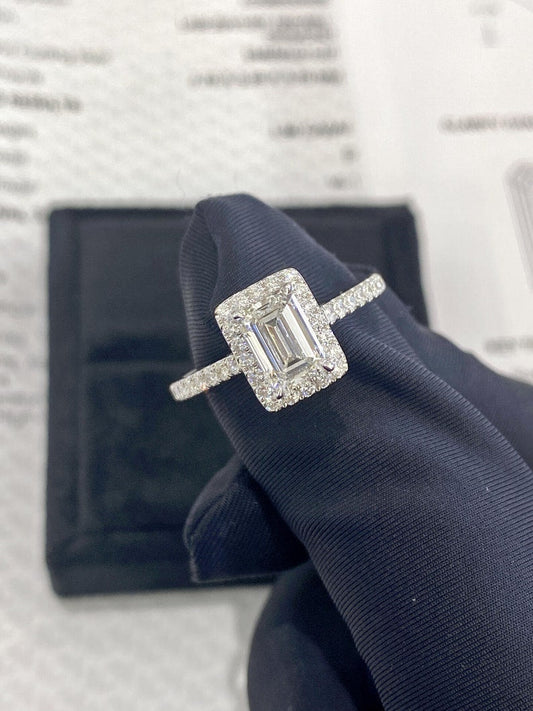Marquise Shaped Three Stone Lab Grown Diamond Engagement Ring