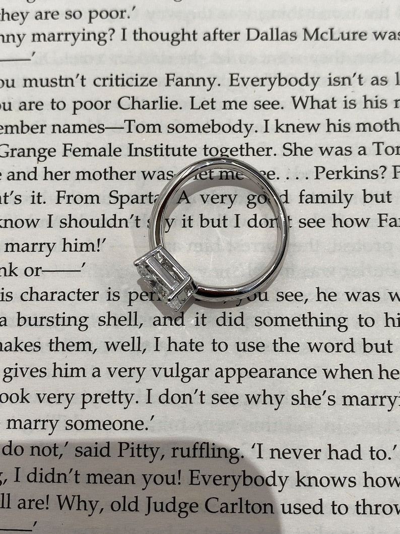 Marquise Shaped Three Stone Lab Grown Diamond Engagement Ring