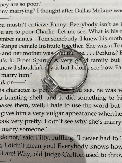 Marquise Shaped Three Stone Lab Grown Diamond Engagement Ring