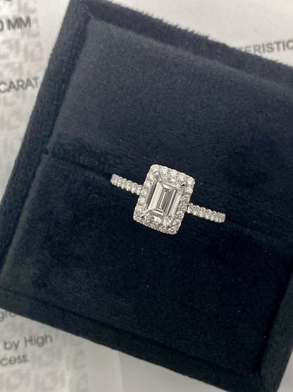 Marquise Shaped Three Stone Lab Grown Diamond Engagement Ring