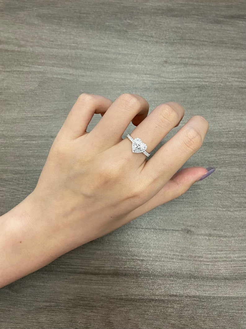 Marquise Shaped Three Stone Lab Grown Diamond Engagement Ring