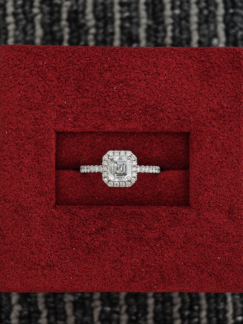 Marquise Shaped Three Stone Lab Grown Diamond Engagement Ring