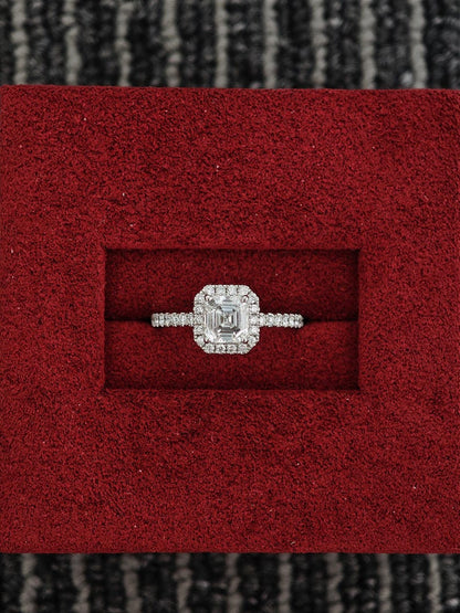 Marquise Shaped Three Stone Lab Grown Diamond Engagement Ring