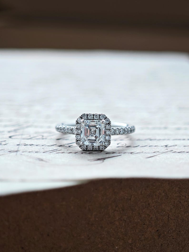 Marquise Shaped Three Stone Lab Grown Diamond Engagement Ring