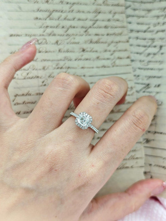 Marquise Shaped Three Stone Lab Grown Diamond Engagement Ring