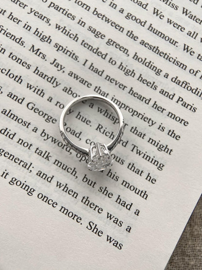 Marquise Shaped Three Stone Lab Grown Diamond Engagement Ring