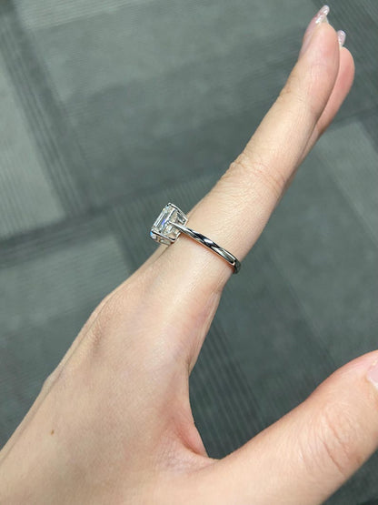 Marquise Shaped Three Stone Lab Grown Diamond Engagement Ring