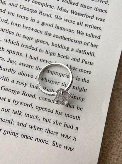 Marquise Shaped Three Stone Lab Grown Diamond Engagement Ring