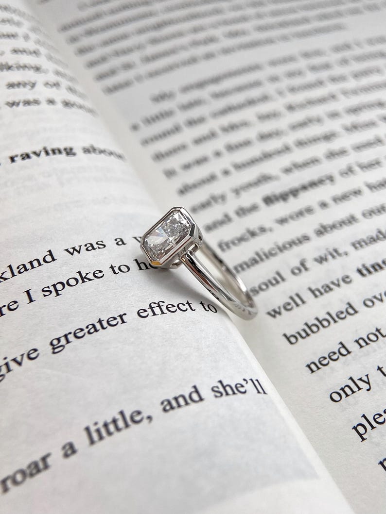 Marquise Shaped Three Stone Lab Grown Diamond Engagement Ring