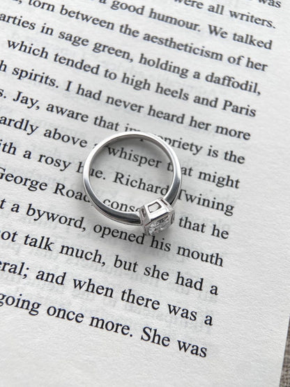 Marquise Shaped Three Stone Lab Grown Diamond Engagement Ring