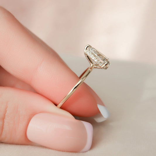 Marquise Cut Cluster Styled Lab Grown Bridal Ring Set