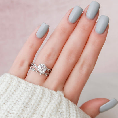 Marquise Cut Cluster Styled Lab Grown Bridal Ring Set