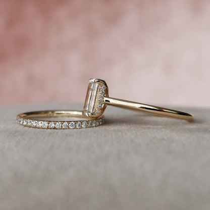 Marquise Cut Cluster Styled Lab Grown Bridal Ring Set