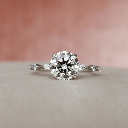 Marquise Cut Cluster Styled Lab Grown Bridal Ring Set