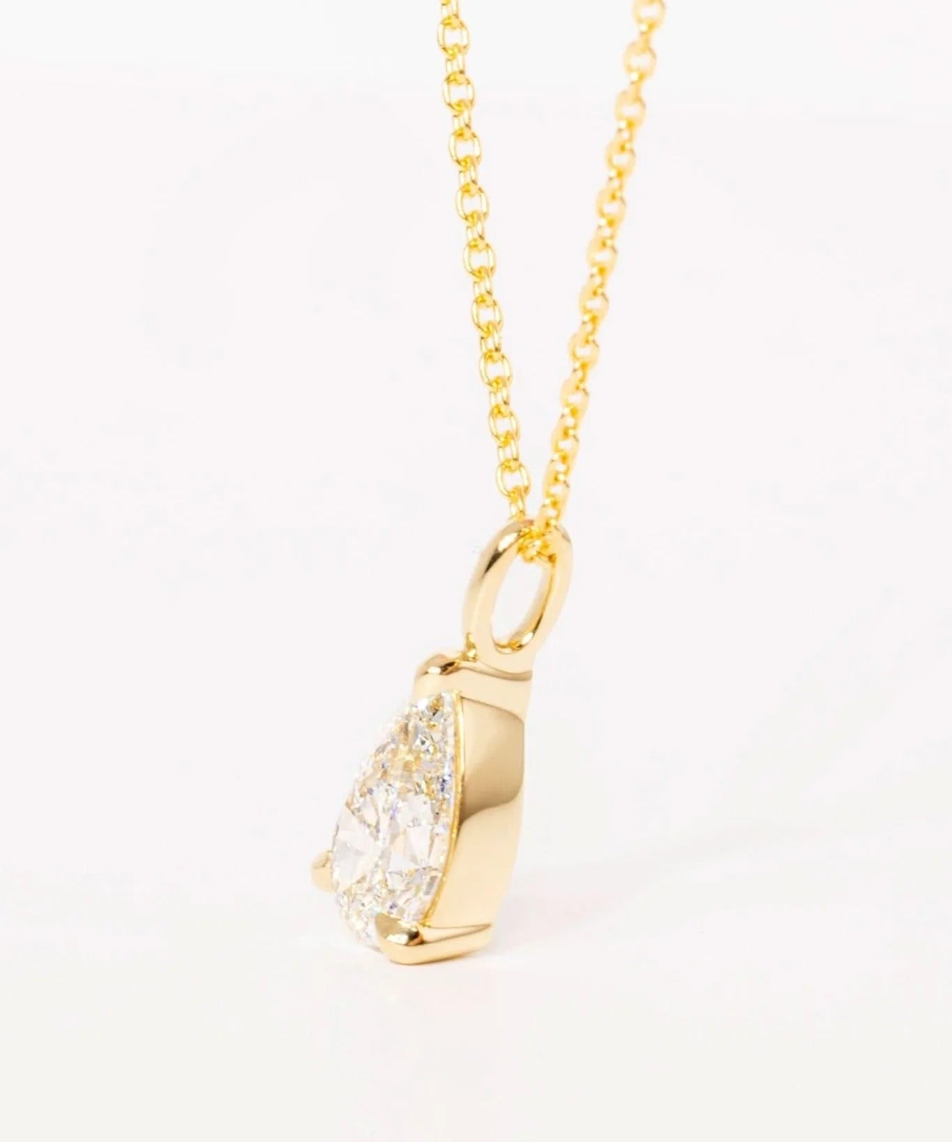 Pear Solitaire Necklace