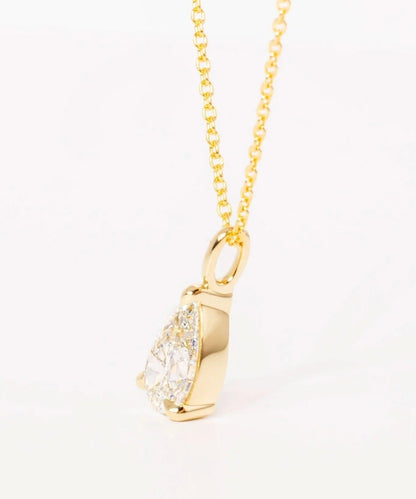 Pear Solitaire Necklace