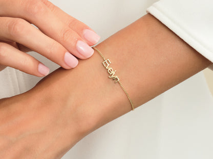 Rolo Chain Name Bracelet