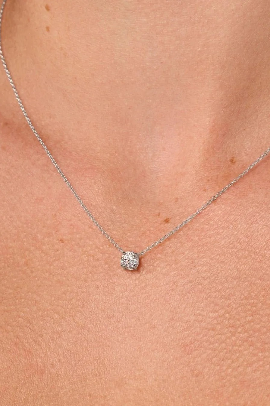 Round Solitaire Necklace