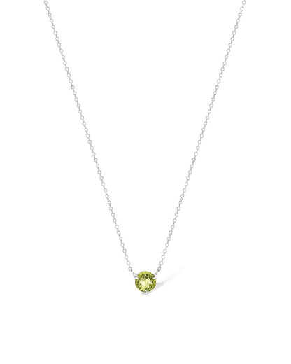 Round Solitaire Necklace