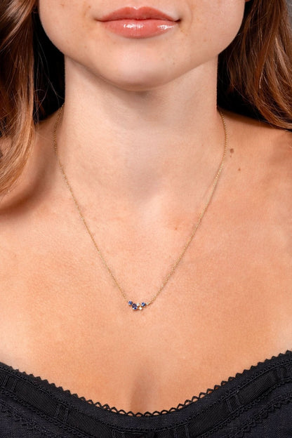 Pear & Round Cluster Necklace