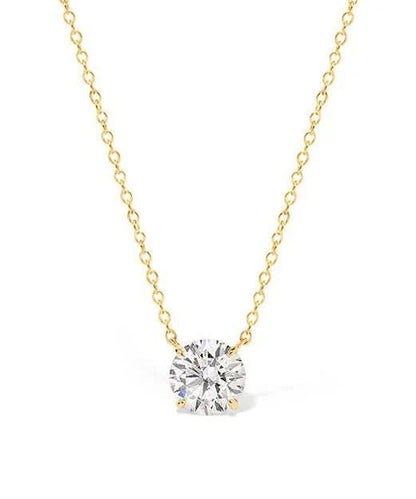 Round Solitaire Necklace