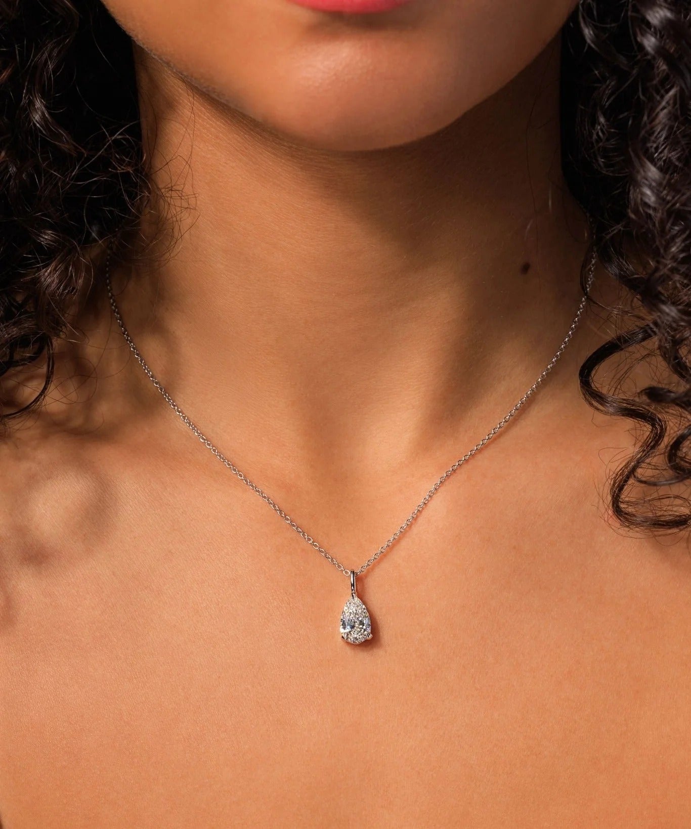 Pear Solitaire Necklace
