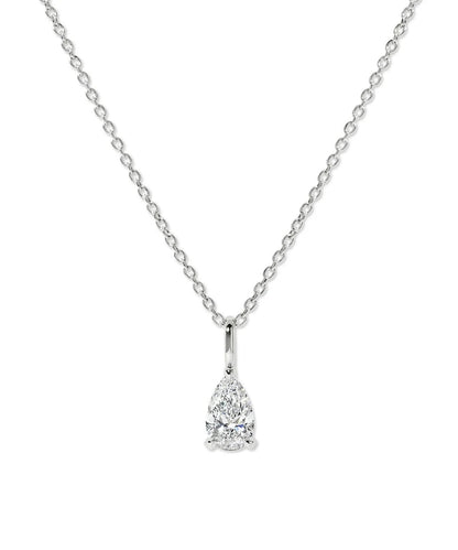 Pear Solitaire Necklace