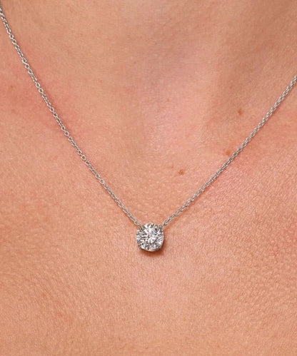 Round Solitaire Necklace