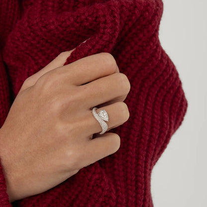 Timeless 1.2 CT Round Cut Unique Swirl Pave Setting Moissanite Diamond Engagement Ring