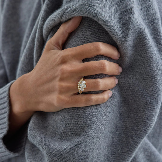 Timeless 0.27 TCW Round Bezel Stones Moissanite Diamond Wedding Band