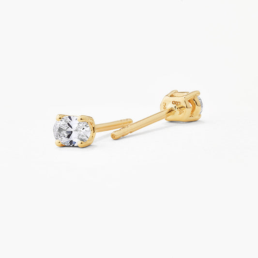 0.54 TCW Oval Shaped Moissanite Studs Earrings