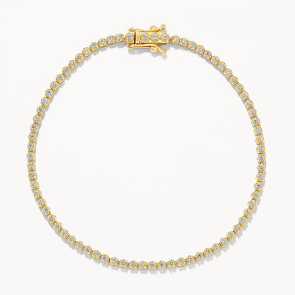 6.84 TCW Round Shaped Tennis Moissanite Bracelet
