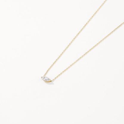 0.23 CT Marquise Shaped Solitaire Moissanite Necklace