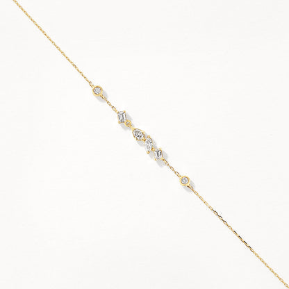 1.68 TCW Marquise, Oval, Emerald & Round Shaped Multi Stone Moissanite Bracelet