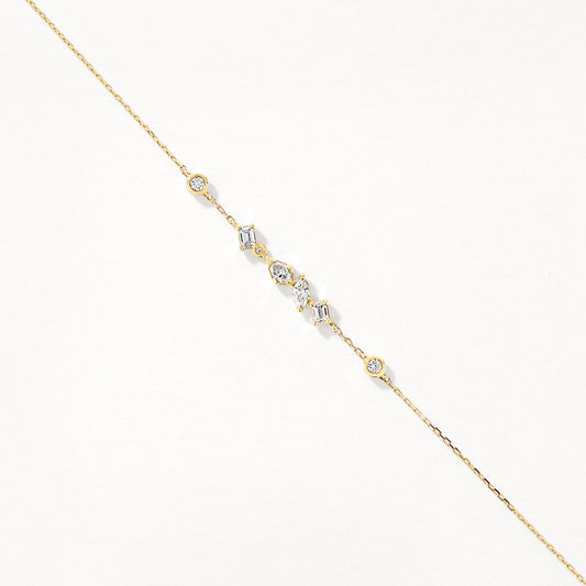 1.68 TCW Marquise, Oval, Emerald & Round Shaped Multi Stone Moissanite Bracelet