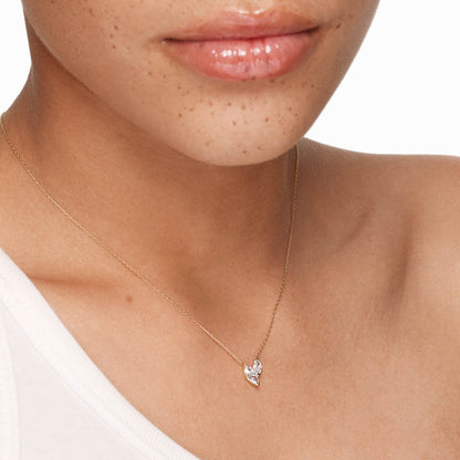 0.7 TCW Round Two Stone Moissanite Necklace